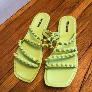 Neon green Steve Madden sandals